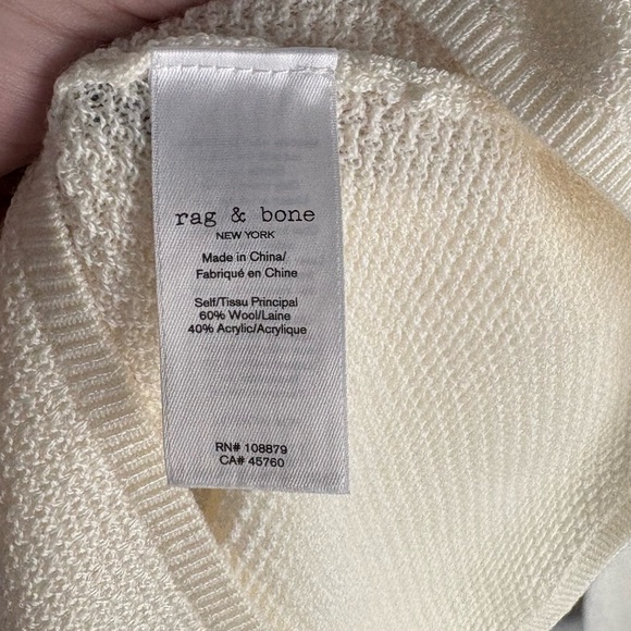 NWT Rag & Bone Wool Sweater Butter Cream Yellow Size XS - Picture 4 of 5